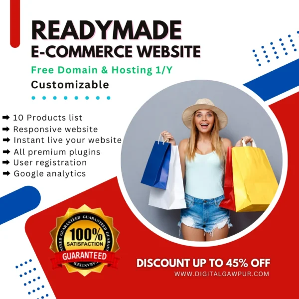 Customizable E-commerce Website Pro Free Domain and Hosting
